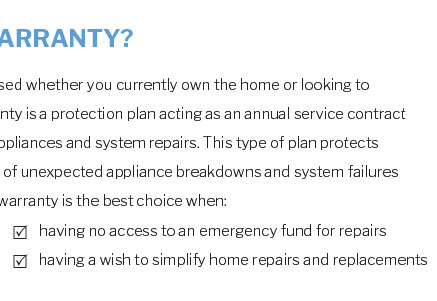 home warranty cache